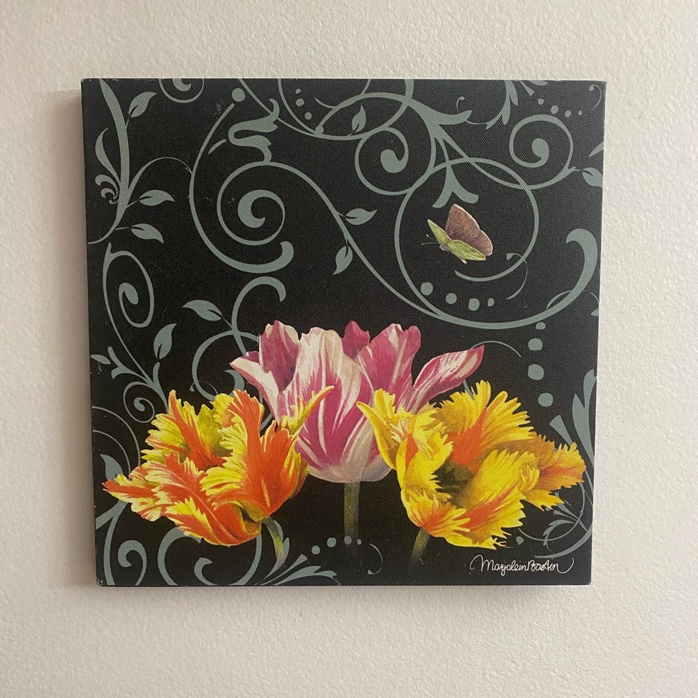 Artist Signed "Marjolein Bastin," Floral Tulips Wall Art